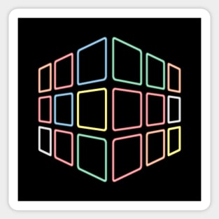 Neon Cube Sticker